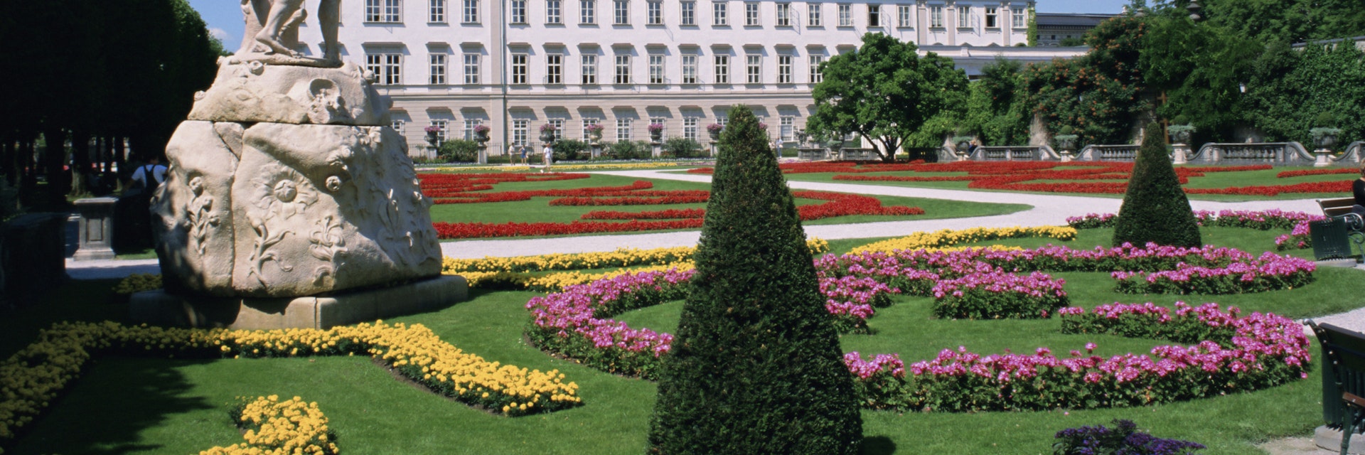 Mirabell Gardens and Schloss Mirabell, Salzburg, Austria, Europe