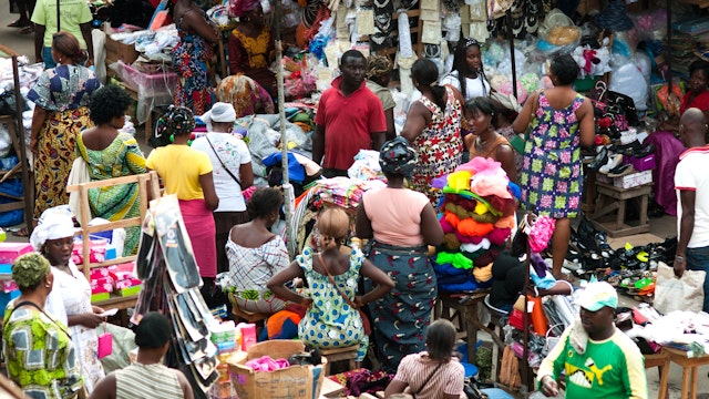 Market stall, central market, Lome, Togo