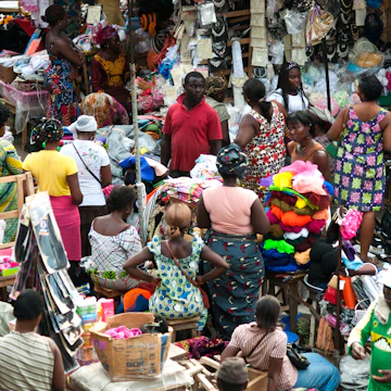 Market stall, central market, Lome, Togo