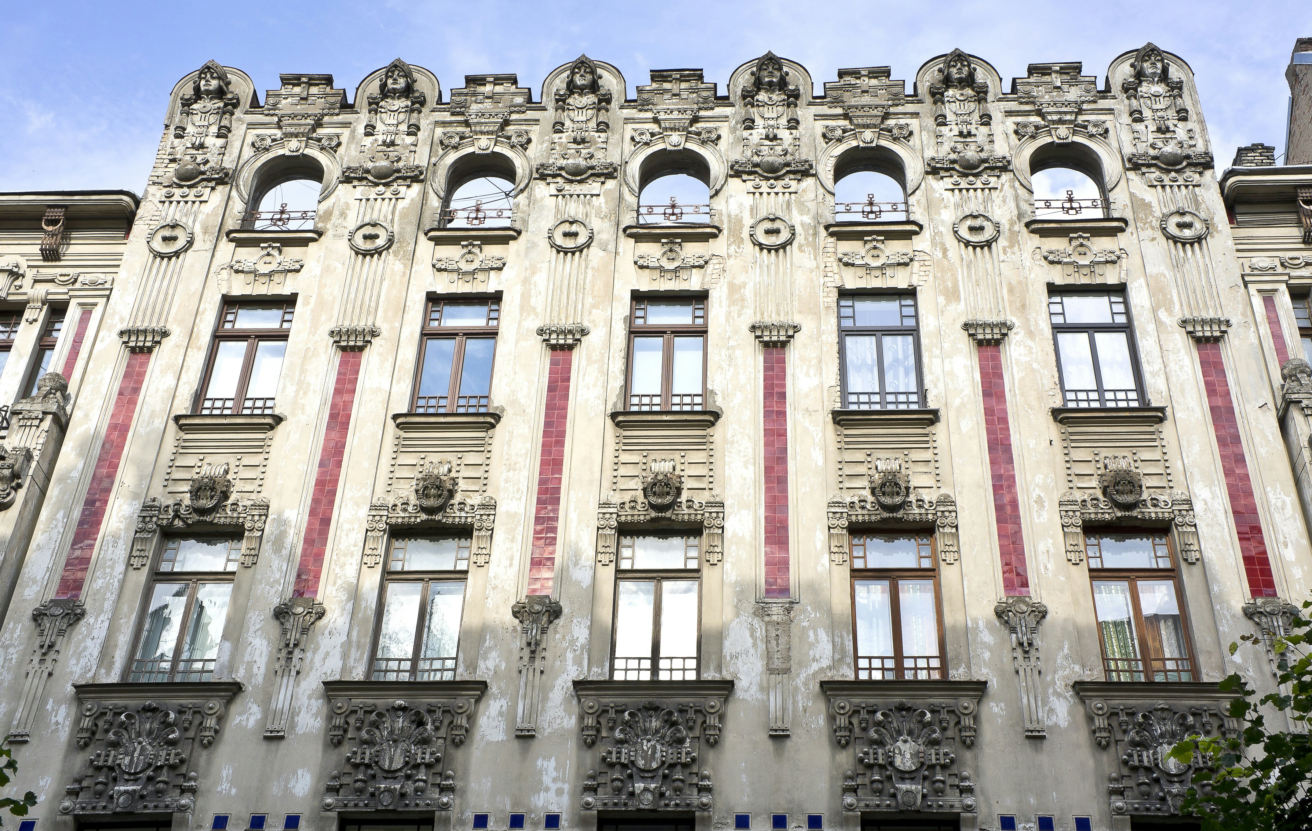 Mikhail Eisenstein's art nouveau building at 2a Alberta Iela in Riga