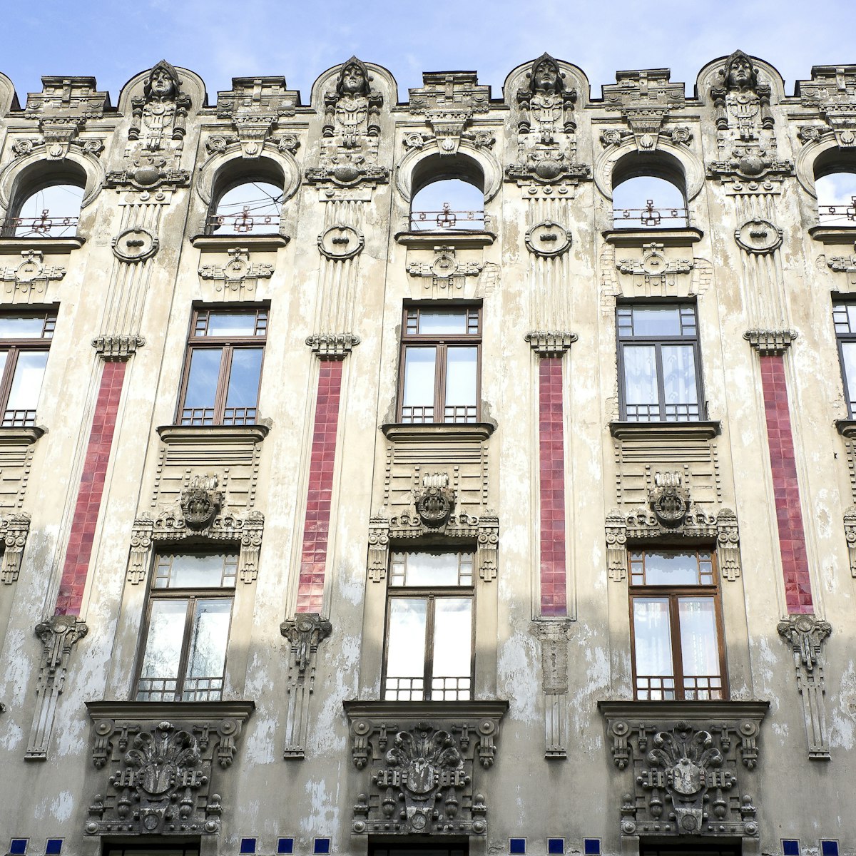 Mikhail Eisenstein's art nouveau building at 2a Alberta Iela in Riga