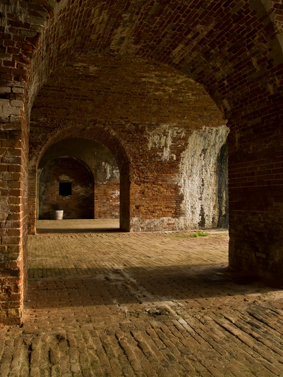 Brick Hallway of Fort Morgan.