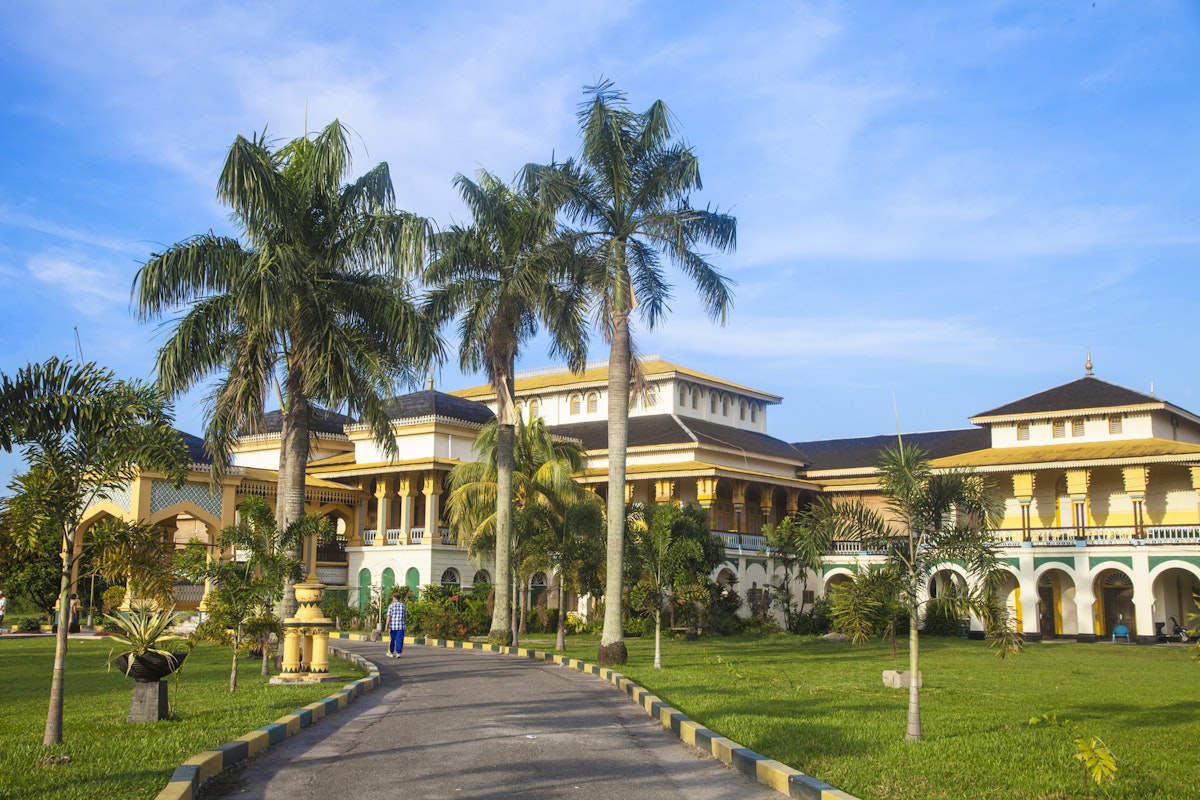 Indonesia, Sumatra, Medan, View of Maimoon Palace