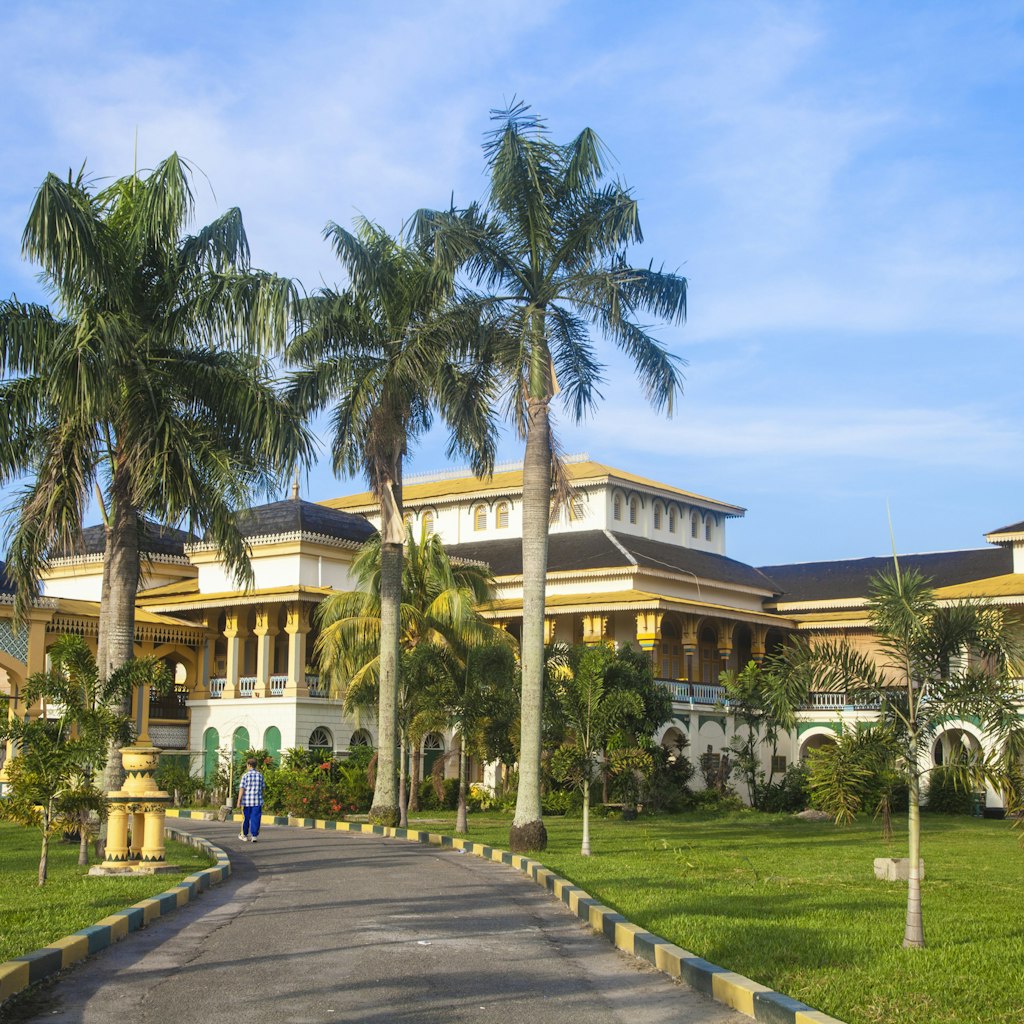 Indonesia, Sumatra, Medan, View of Maimoon Palace