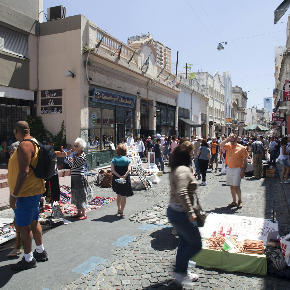 Street art vendors in San Telmo, Buenos Aires