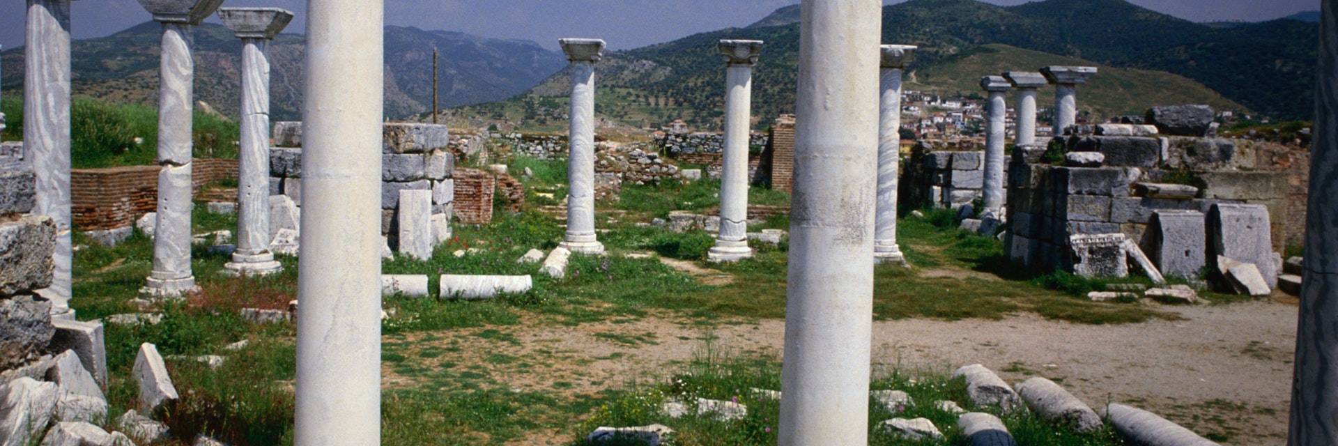 The Temple of St John in the Roman ruins of ancient Ephesus, the city was a great trading and religious city and a centre for the cult of Cybele, the Anatolian fertility goddess