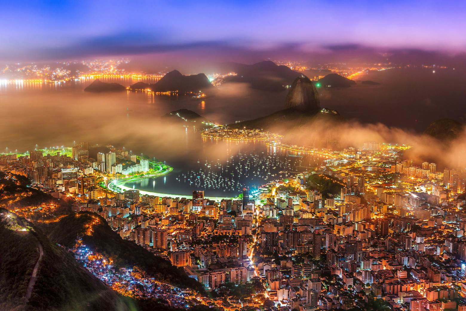 South America is magical night lights