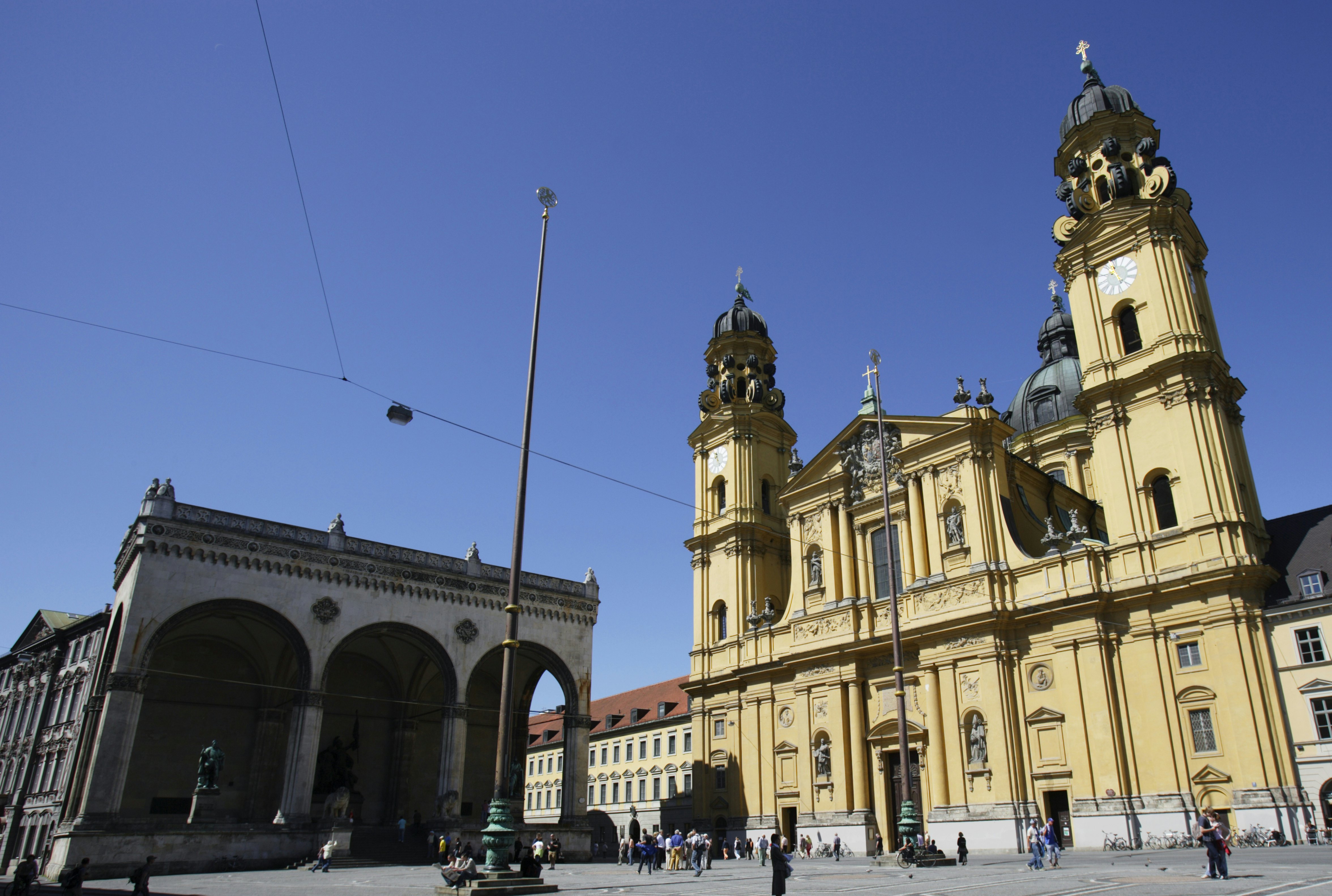 Feldherrnhalle and Theatinerkirche, Munich, Germany