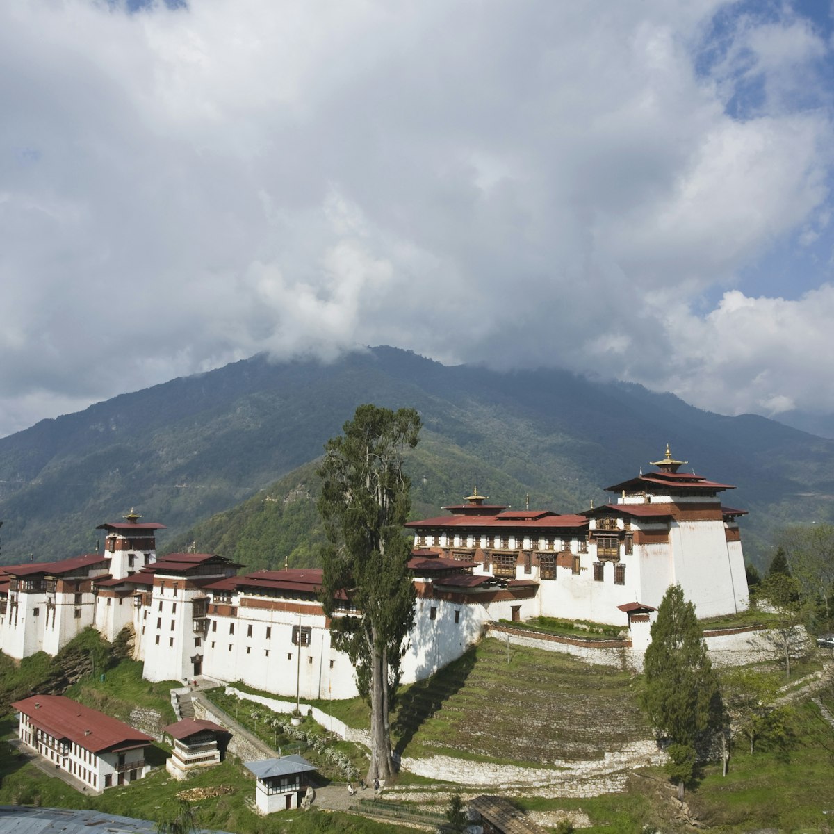 Scenic view of the Trongsa District, Trongsa Dzong, Trongsa, Bhutan