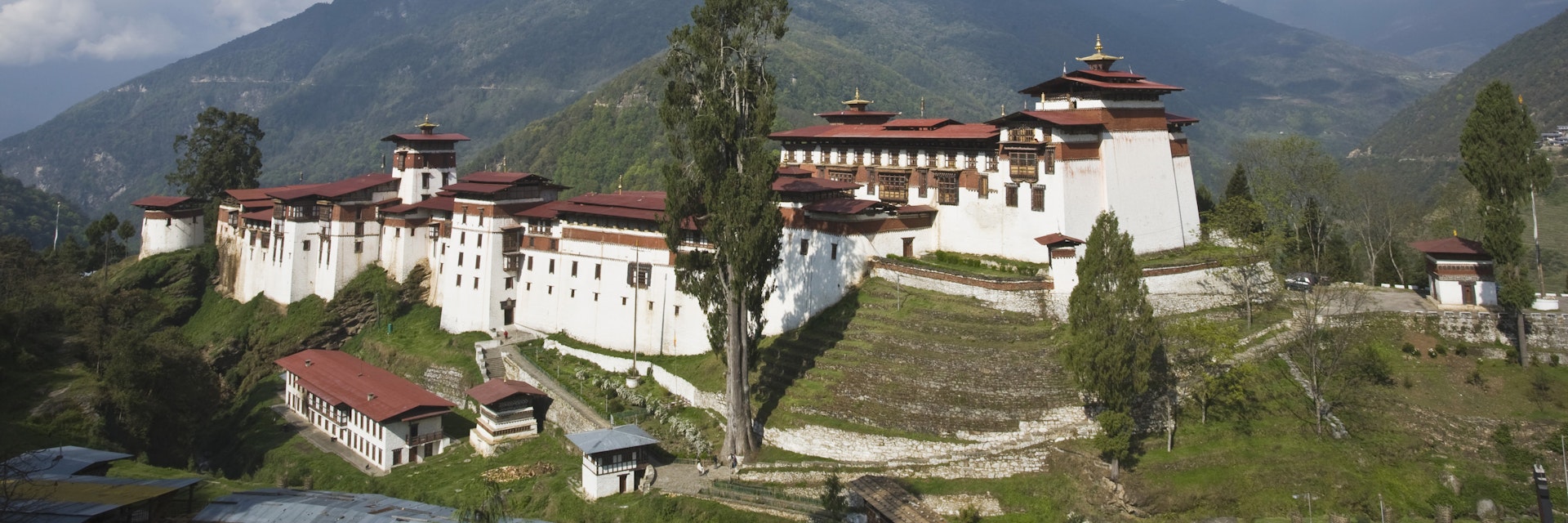 Scenic view of the Trongsa District, Trongsa Dzong, Trongsa, Bhutan