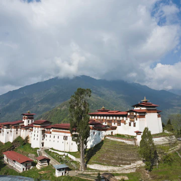 Scenic view of the Trongsa District, Trongsa Dzong, Trongsa, Bhutan