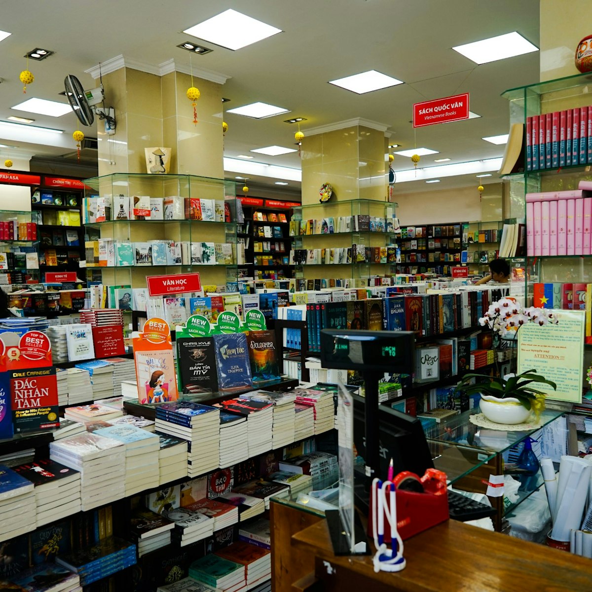 Inside the Fahasa Bookshop