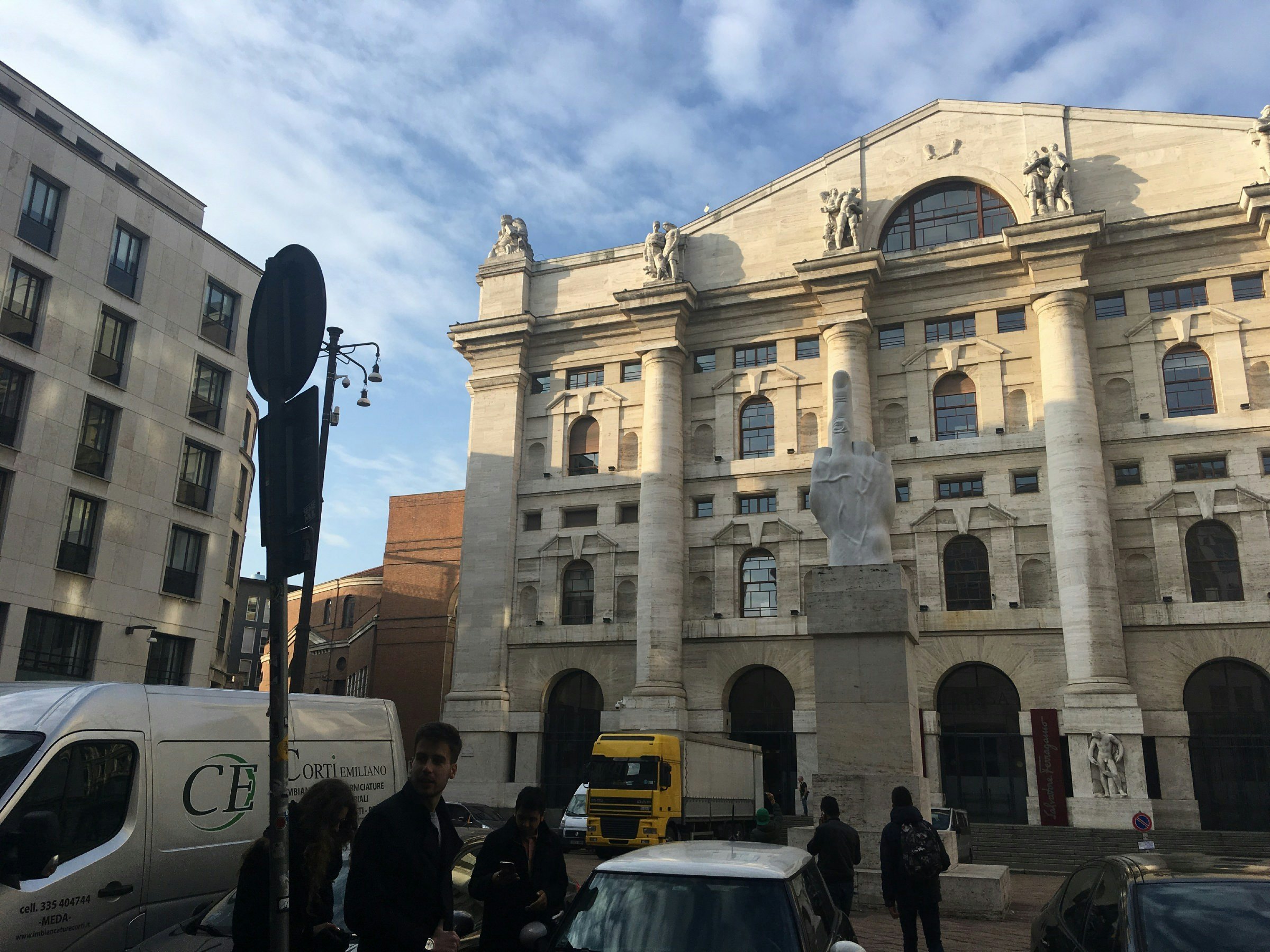 View of the Piazza degli Affari