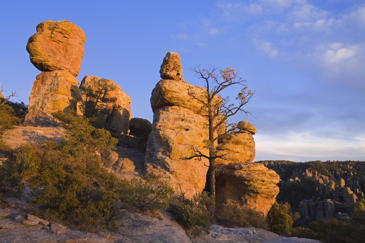 Rock formations in Chiricahua National Monument, Willcox, Cochise County, Arizona, United States of America, North America