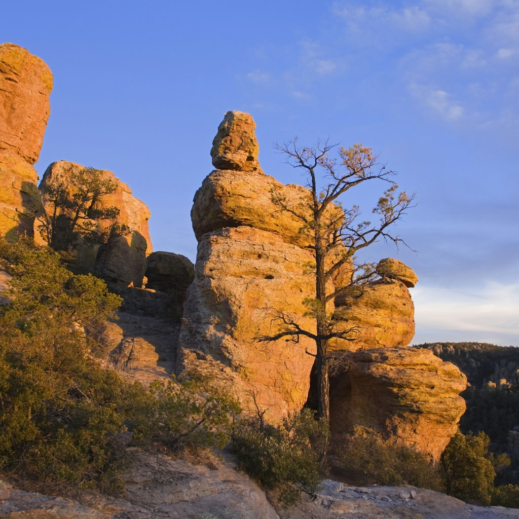 Rock formations in Chiricahua National Monument, Willcox, Cochise County, Arizona, United States of America, North America
