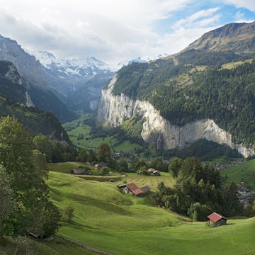 Overview of Lauterbrunnen Valley from Wengen.