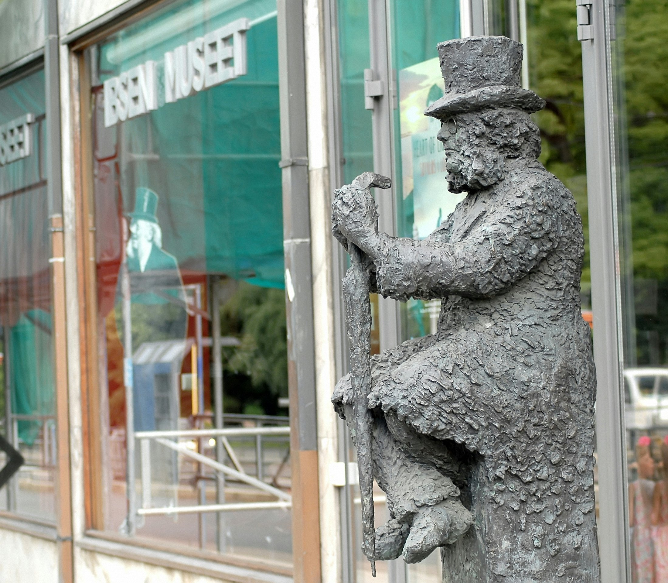 Oslo, Norway - July 22, 2014: Henrik Ibsen statue. The statue stand in front of the museum of Henrik Ibsen.; Shutterstock ID 603752813; Your name (First / Last): Gemma Graham; GL account no.: 65050; Netsuite department name: Online Editorial; Full Product or Project name including edition: BiT Destination Page Images