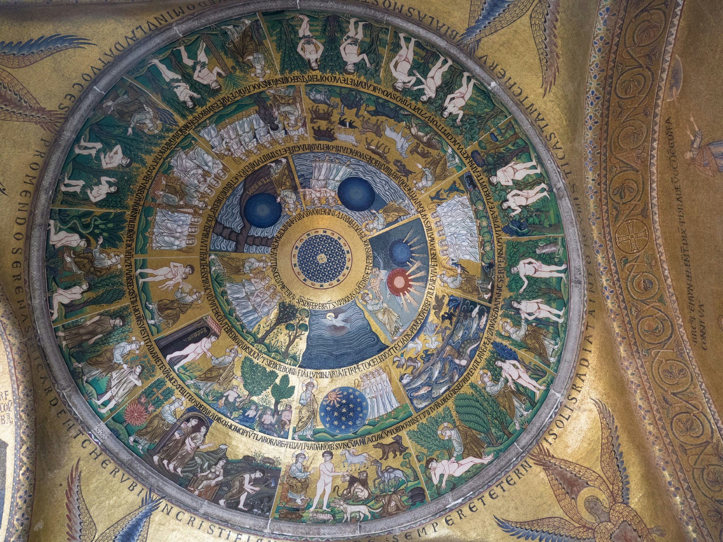 Museo di San Marco, golden mosaics adorn the entrance in the vestibule