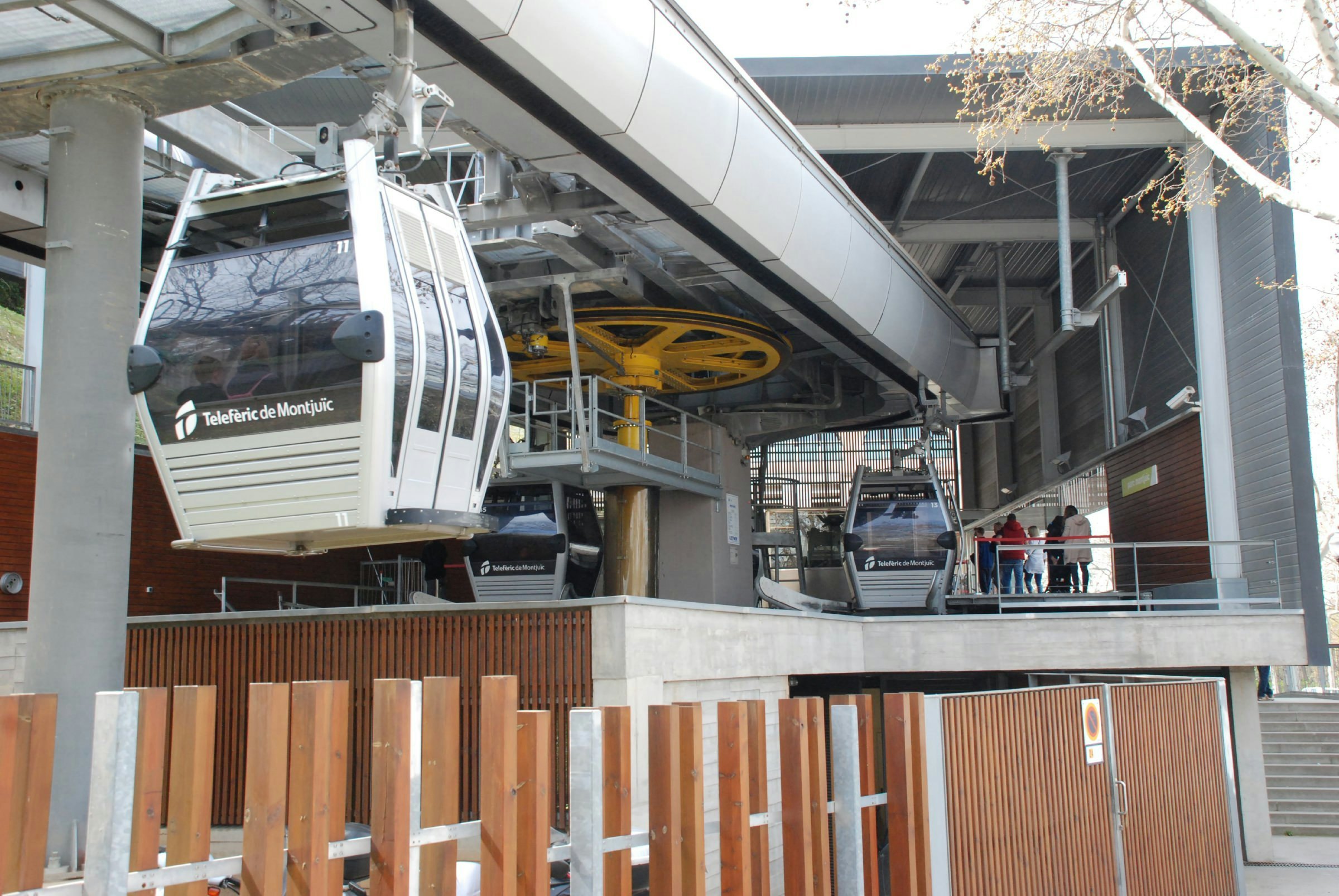 Close up of Telefèric de Montjuïc