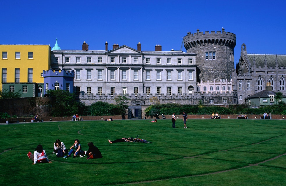 Celtic Gardens outside Chester Beatty Library adjoining Dublin Castle.