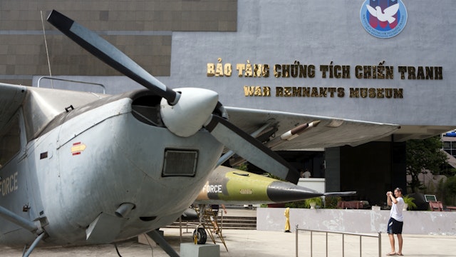 Fighter planes outside War Remnants Museum.
