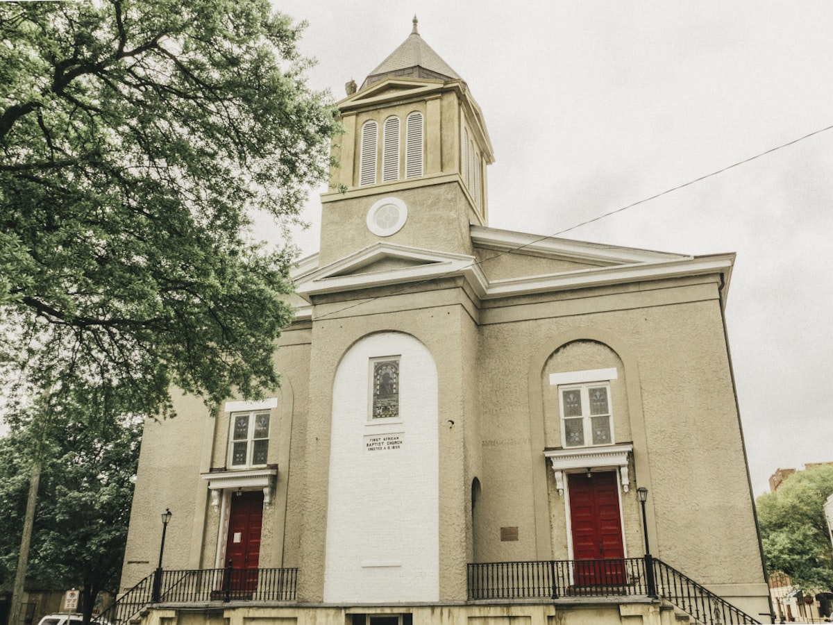 First African Baptist Church in historic downtown, Savannah, Georgia. Officially organized in 1788.