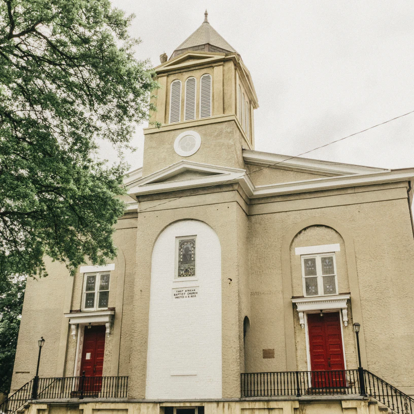 First African Baptist Church in historic downtown, Savannah, Georgia. Officially organized in 1788.