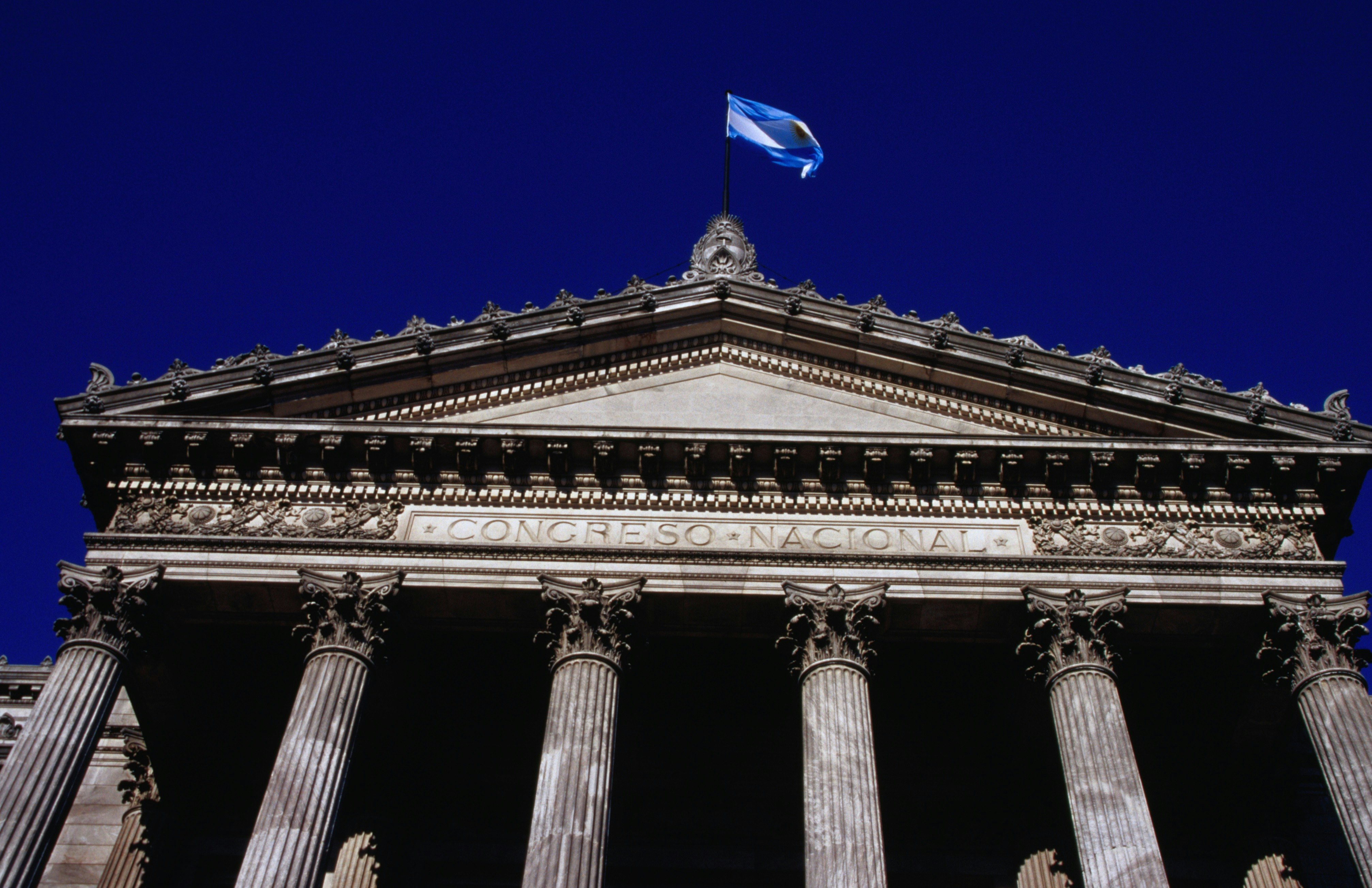 Portico of Palacio del Congreso, Plaza del Congreso.
