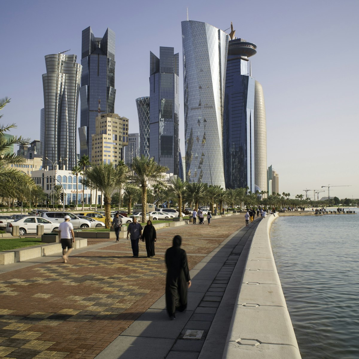 New skyline of the West Bay central financial district of Doha, Qatar, Middle East