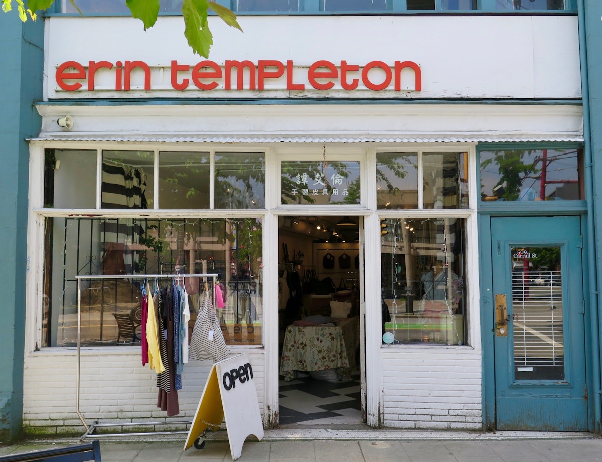 Exterior of the Erin Templeton store