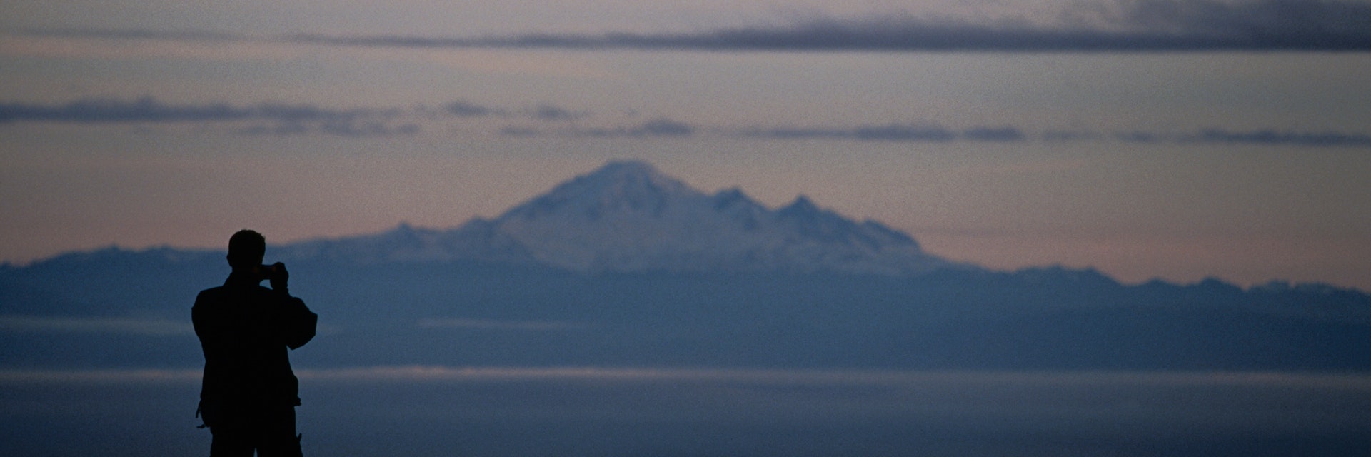 Mt Baker in Washington, USA, from Grouse Mountain.