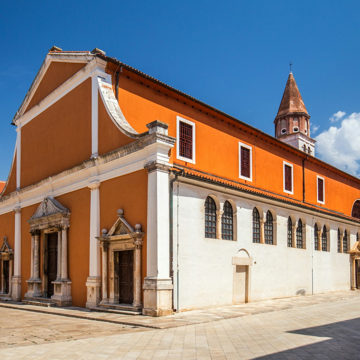 Historic center of the Croatian town of Zadar at the Mediterranean Sea, Church of St.Simeon, Europe.; Shutterstock ID 698125786; Your name (First / Last): Anna Tyler; GL account no.: 65050; Netsuite department name: Online Editorial; Full Product or Project name including edition: destination-image-southern-europe