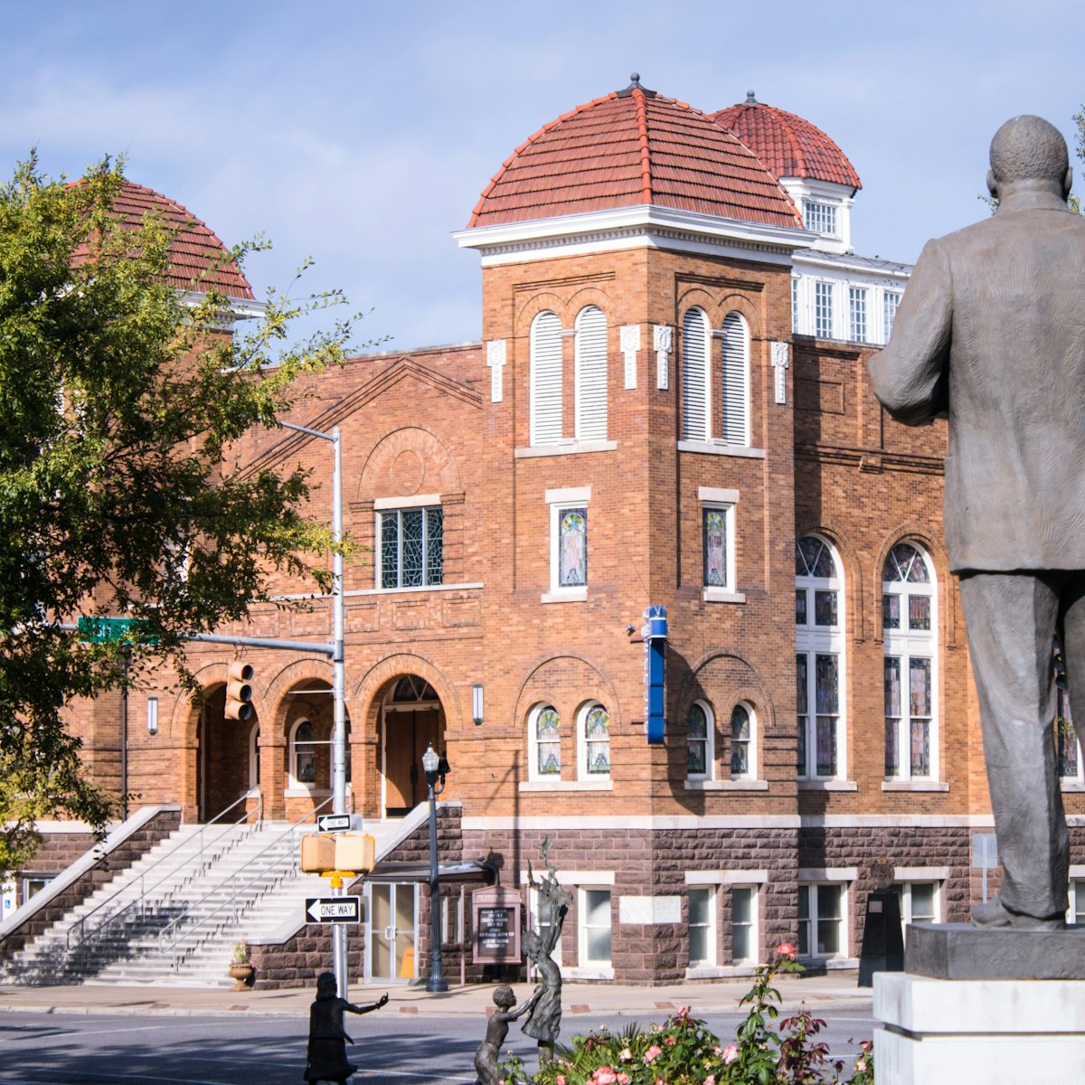 Statue of Dr. Martin Luther King, Jr. Statue in Kelly Ingram Park, Birmingham, Alabama, USA, North America across from the 16th Street Baptist Church in Birmingham. October 13, 2017.; Shutterstock ID 773710357