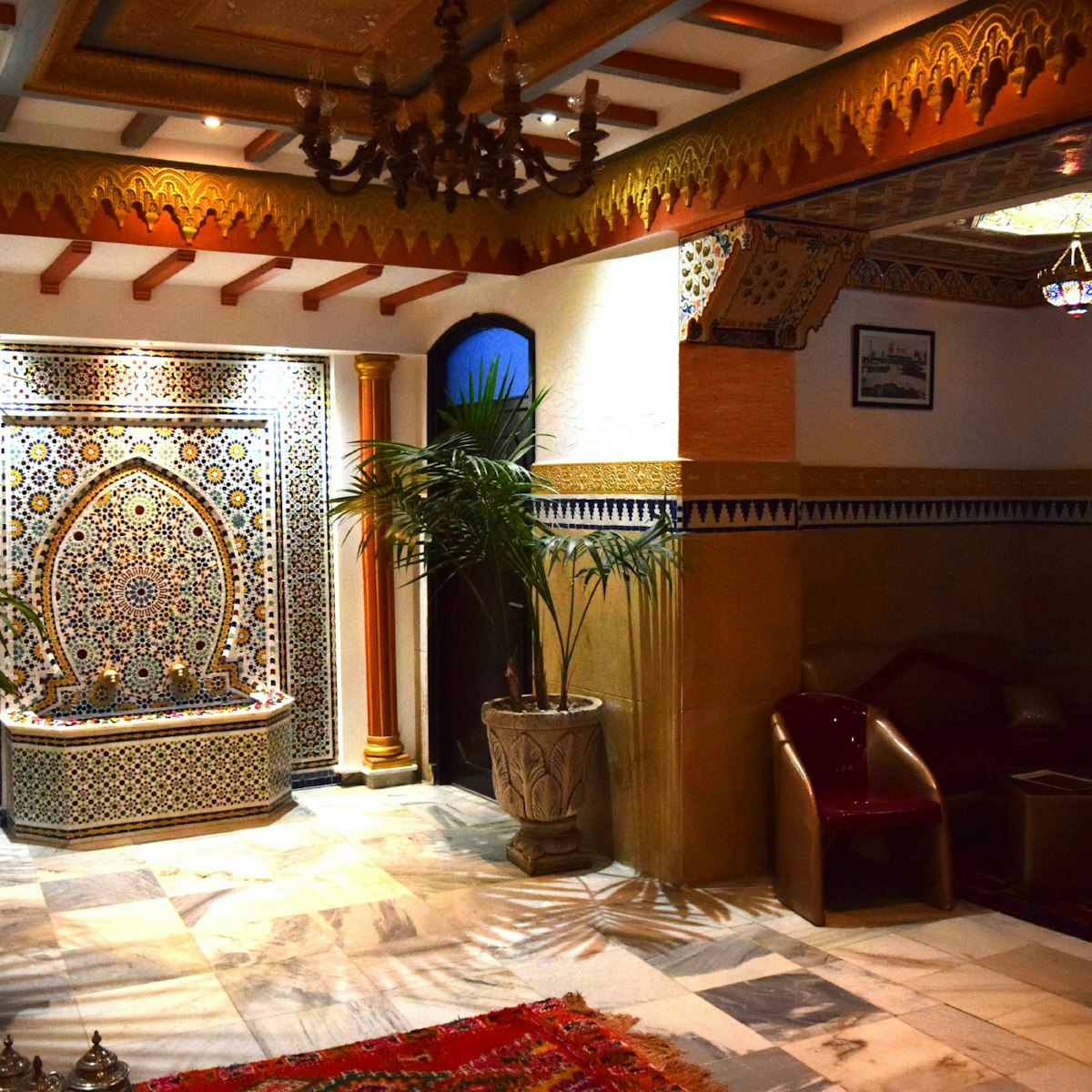 Lobby of Hotel Mamora.