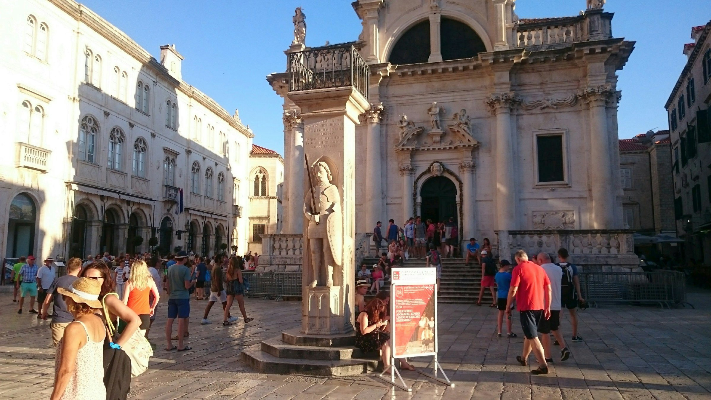 Orlando Column sits in the centre of Luža square