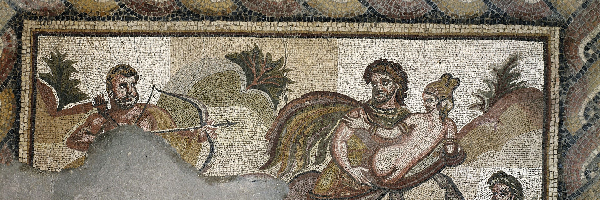 Mosaic representing Hercules and Nessus, From Villa of Hermes