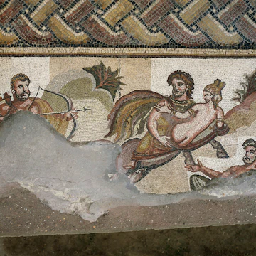 Mosaic representing Hercules and Nessus, From Villa of Hermes