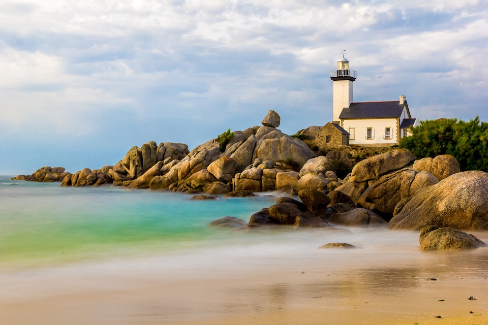 Phare de Pontusval at Brignogan-Plages, FinistÃ¨re; Shutterstock ID 583796125; Your name (First / Last): Daniel Fahey; GL account no.: 65050; Netsuite department name: Online Editorial; Full Product or Project name including edition: Brittany destination page