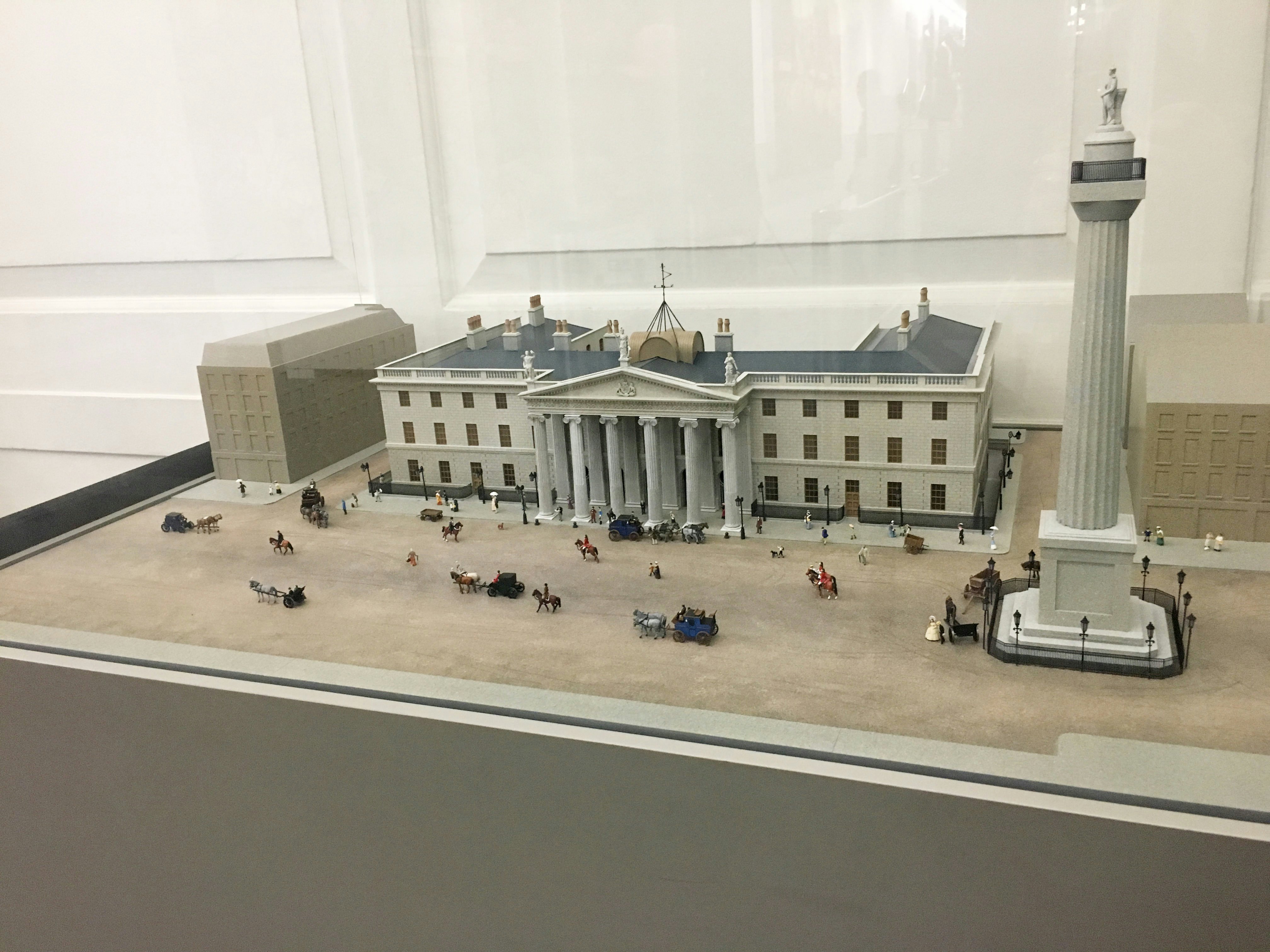 A reproduction of what the GPO looked like in 1916, at the General Post Office.