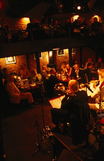 Jazz band playing at Fusching.