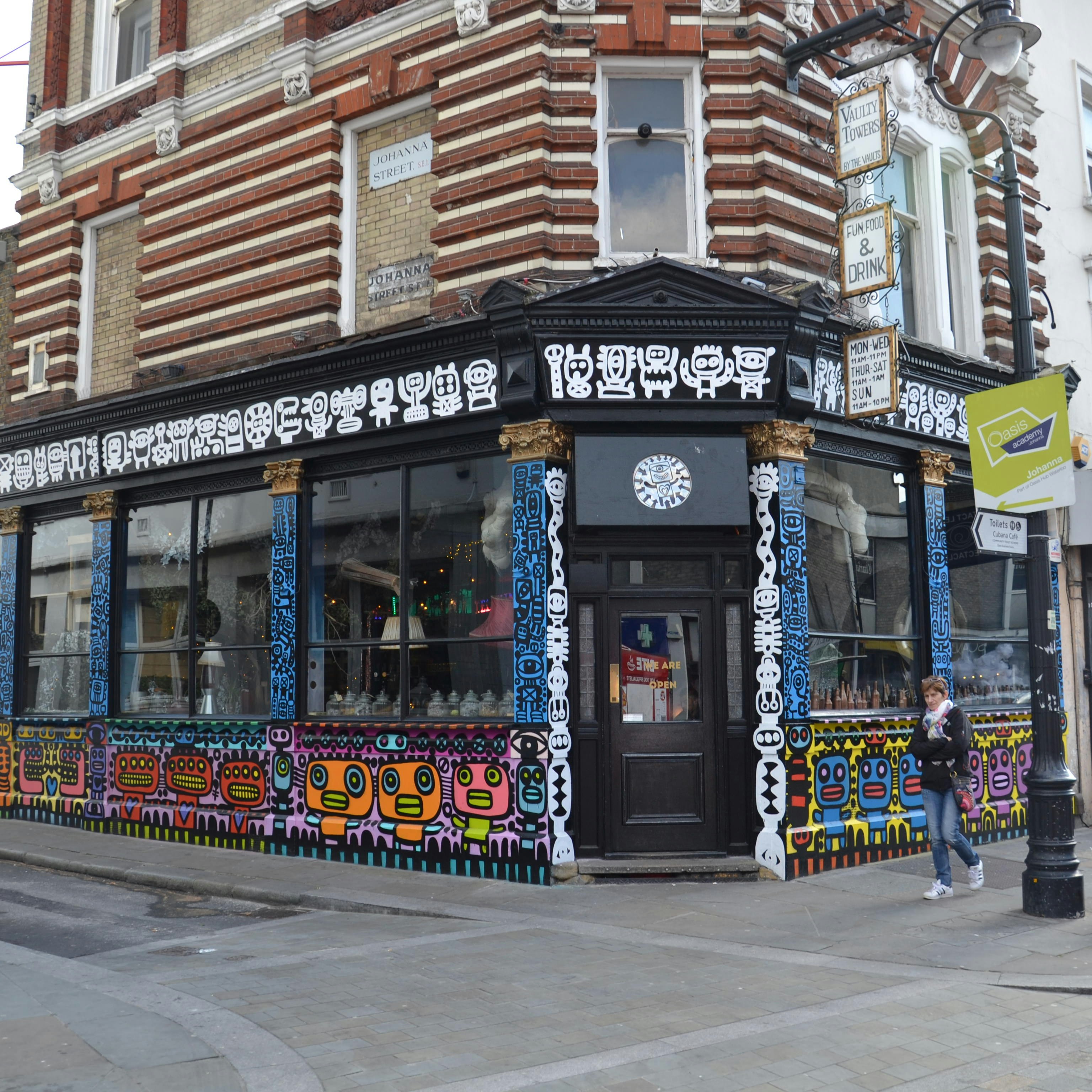 Outside Vaulty Towers, a quirky bar and events space in Waterloo