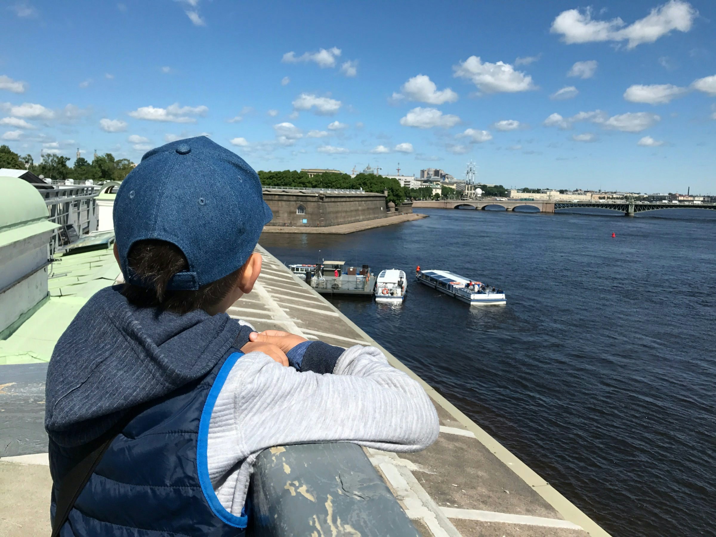 View from the top of Neva Panorama walkway at the Peter & Paul Fortress in St Petersburg.