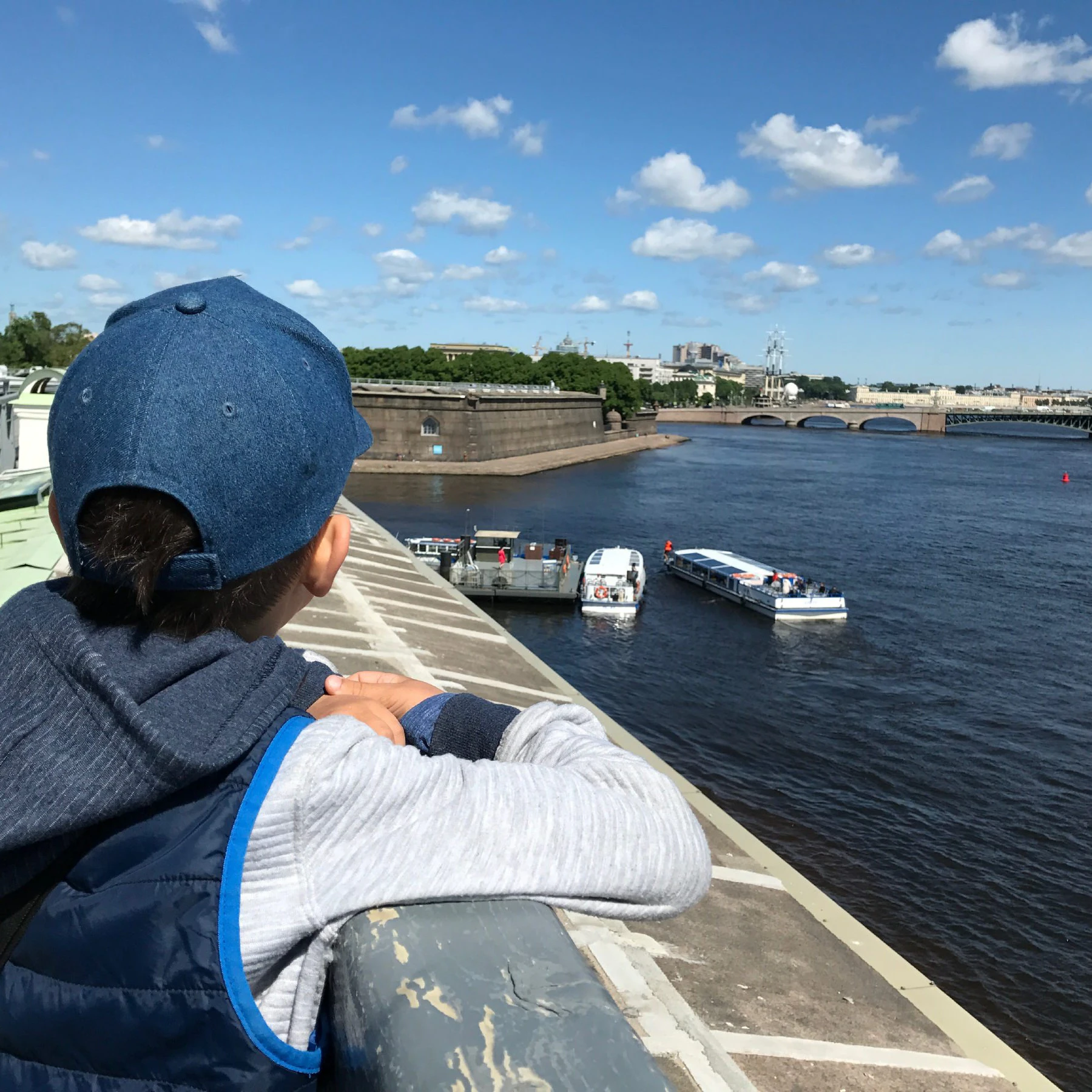 View from the top of Neva Panorama walkway at the Peter & Paul Fortress in St Petersburg.