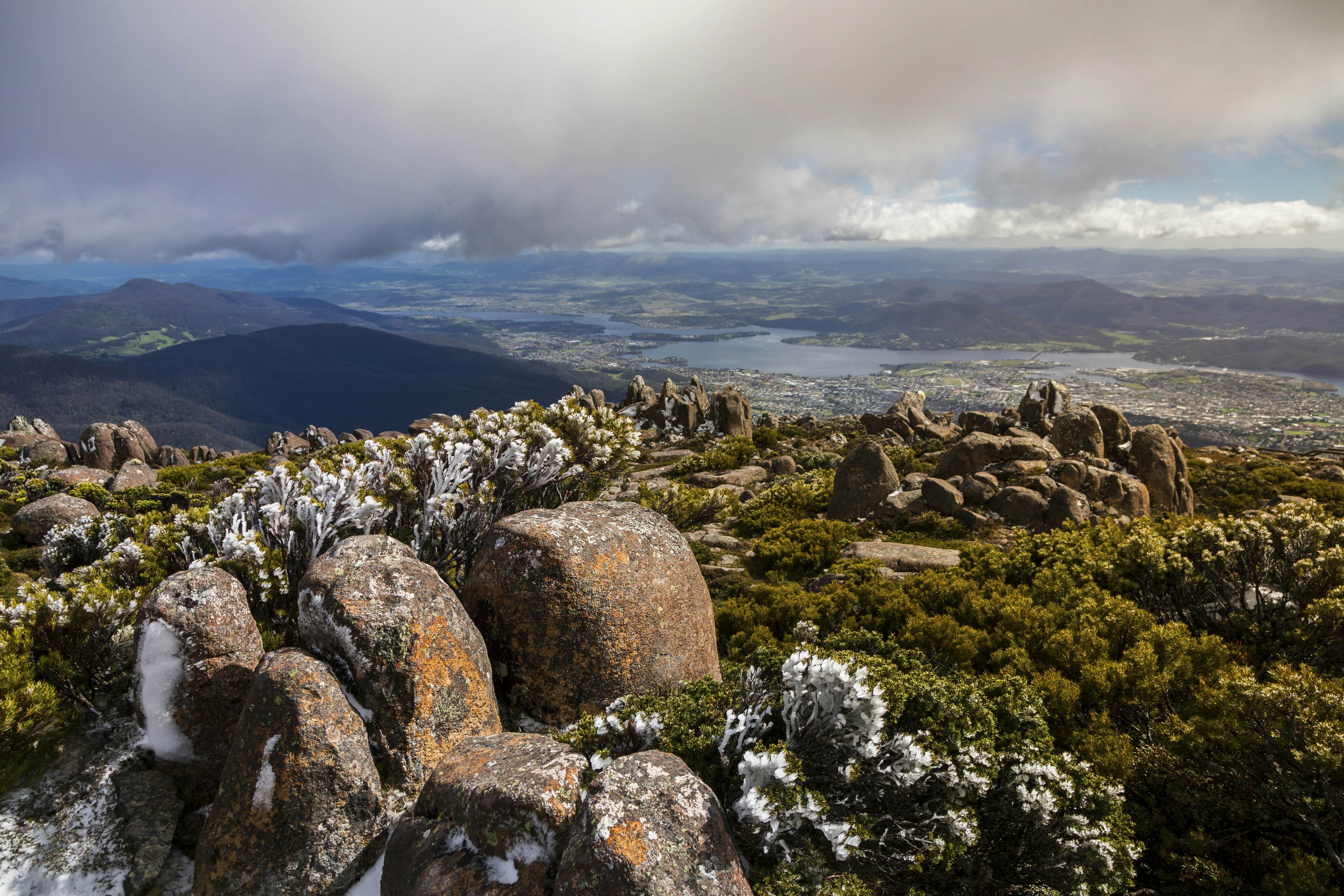 Hobart is fringed by wilderness