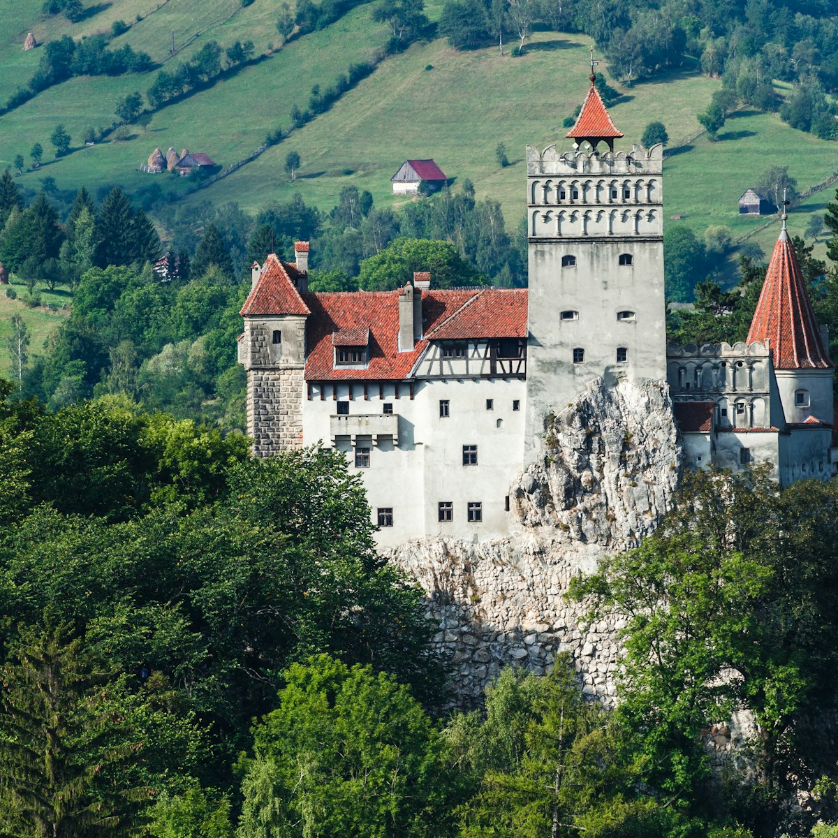 The medieval Castle of Bran. The castle  guarded in the past the border between Transylvania an Wallachia. It is also known for the myth of Dracula.; Shutterstock ID 114267793; Your name (First / Last): Josh Vogel; Project no. or GL code: 56530; Network activity no. or Cost Centre: Online-Design; Product or Project: 65050/7529/Josh Vogel/LP.com Destination Galleries