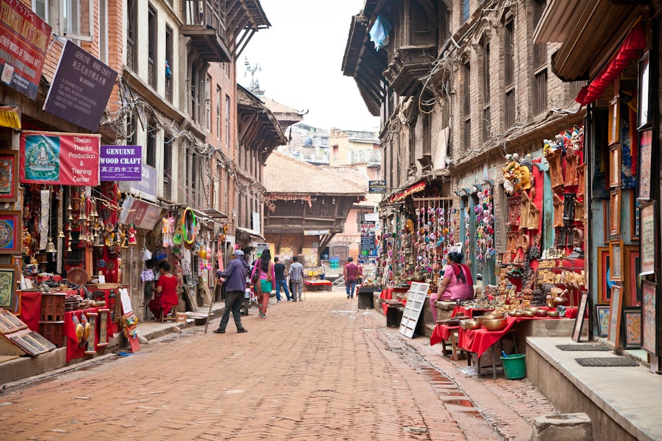 BHAKTAPUR, NEPAL-MAY 20: The present appearance of city street Bhaktapur on May 20, 2013,Kathmandu valey, Nepal. It is one of the three royal cities in the Kathmandu, a very popular spot for tourists.; Shutterstock ID 157881704; Your name (First / Last): Josh Vogel; Project no. or GL code: 56530; Network activity no. or Cost Centre: Online-Design; Product or Project: 65050/7529/Josh Vogel/LP.com Destination Galleries