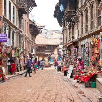 BHAKTAPUR, NEPAL-MAY 20: The present appearance of city street Bhaktapur on May 20, 2013,Kathmandu valey, Nepal. It is one of the three royal cities in the Kathmandu, a very popular spot for tourists.; Shutterstock ID 157881704; Your name (First / Last): Josh Vogel; Project no. or GL code: 56530; Network activity no. or Cost Centre: Online-Design; Product or Project: 65050/7529/Josh Vogel/LP.com Destination Galleries