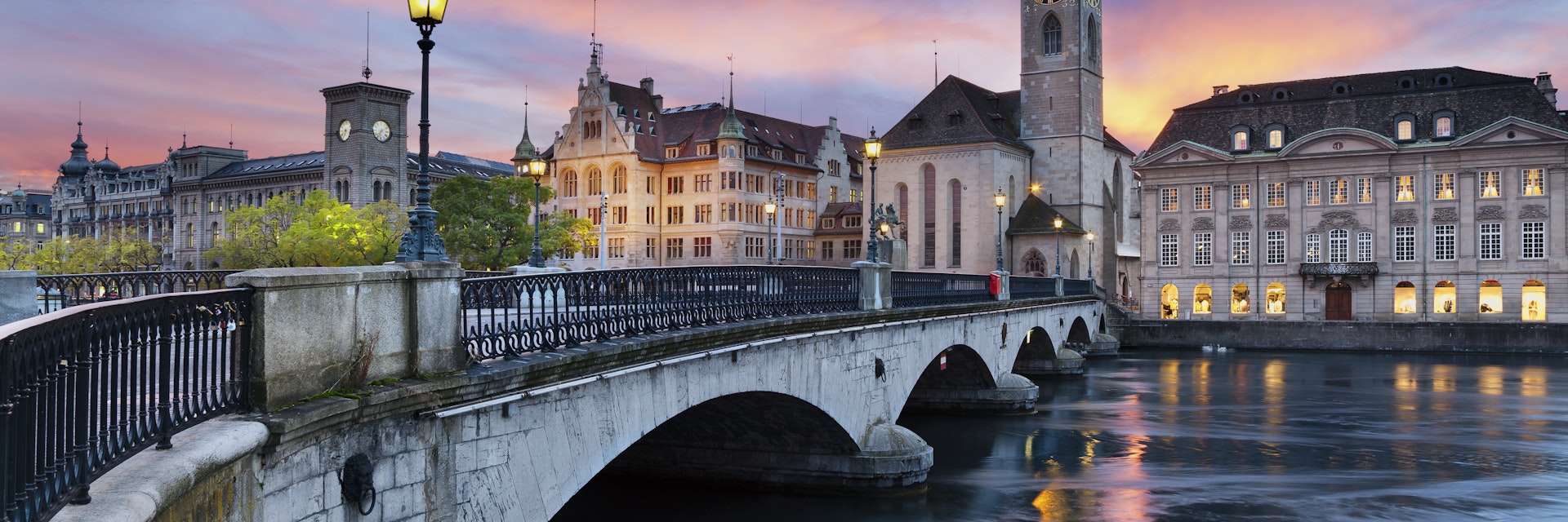 Zurich. Image of Zurich, capital of Switzerland, during dramatic sunset.; Shutterstock ID 160155083; Your name (First / Last): Josh Vogel; Project no. or GL code: 56530; Network activity no. or Cost Centre: Online-Design; Product or Project: LP.com Destination Galleries