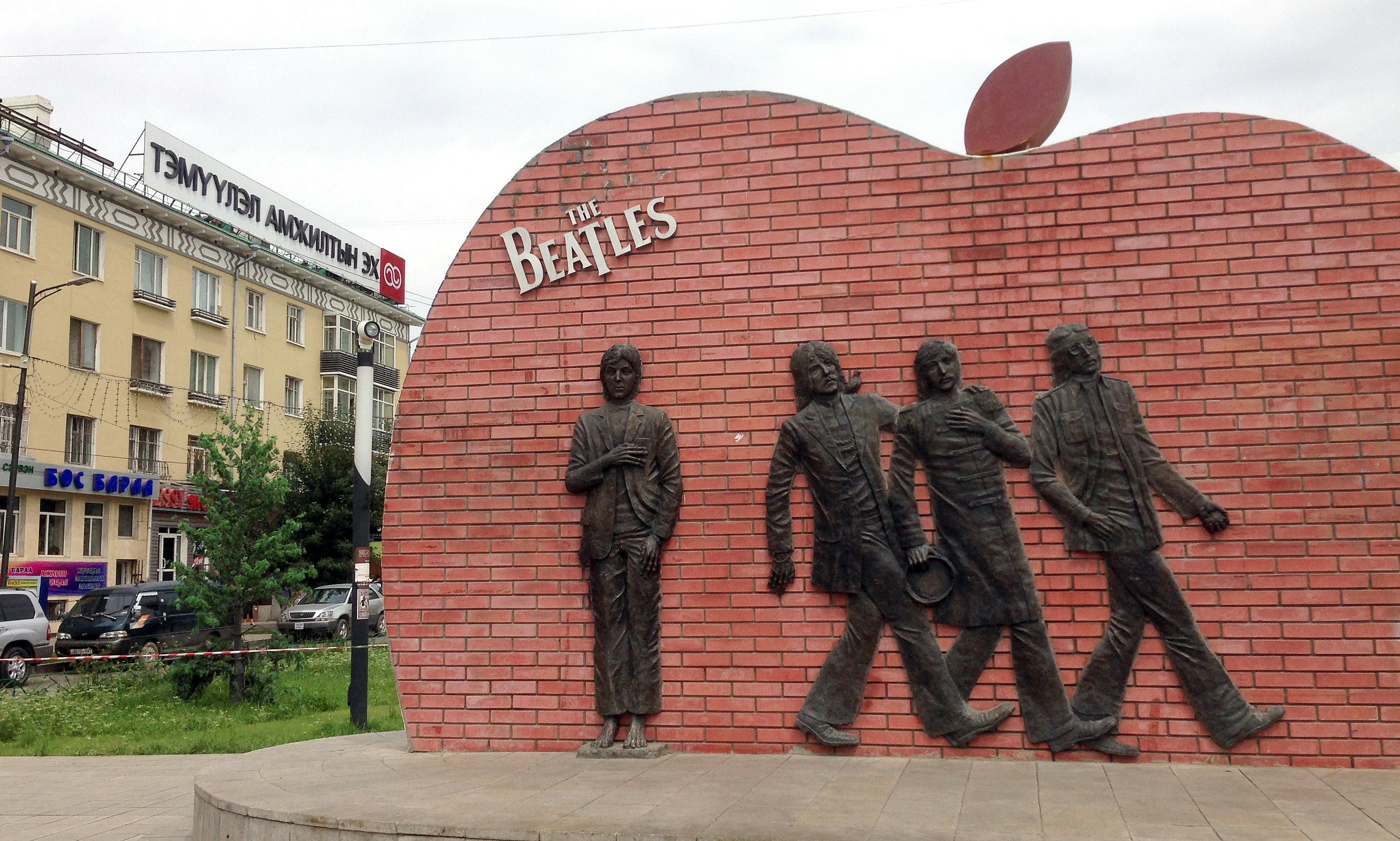 ULAANBAATAR, MONGLIA - JULY 2013 - A Beatles monument in the Mongolian capital depicts Paul McCartney with death symbolism alongside the other three members of the band.; Shutterstock ID 169537319; Your name (First / Last): Josh Vogel; Project no. or GL code: 56530; Network activity no. or Cost Centre: Online-Design; Product or Project: 65050/7529/Josh Vogel/LP.com Destination Galleries