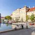 VIENNA, AUSTRIA - APRIL 19: Many people enjoy a sunny afternoon at the Museumsquartier on April 19, 2011 in Vienna. It is the eighth largest cultural area in the world and a very important for Vienna; Shutterstock ID 202273378; Your name (First / Last): Josh Vogel; Project no. or GL code: 56530; Network activity no. or Cost Centre: Online-Design; Product or Project: 65050/7529/Josh Vogel/LP.com Destination Galleries